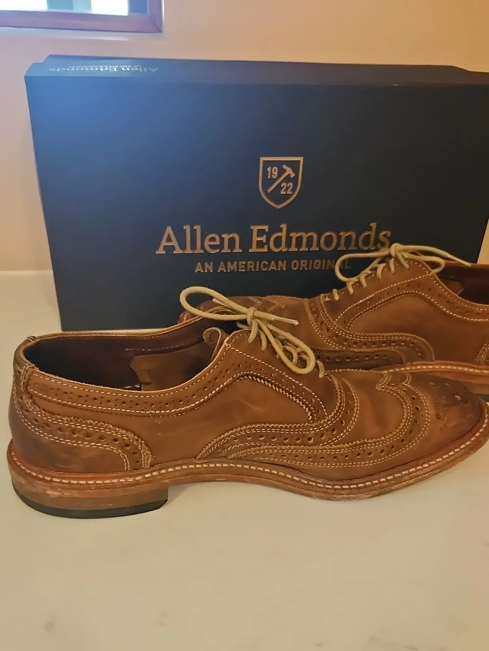 Allen Edmonds Men’s Brown Wingtip Oxford Shoes